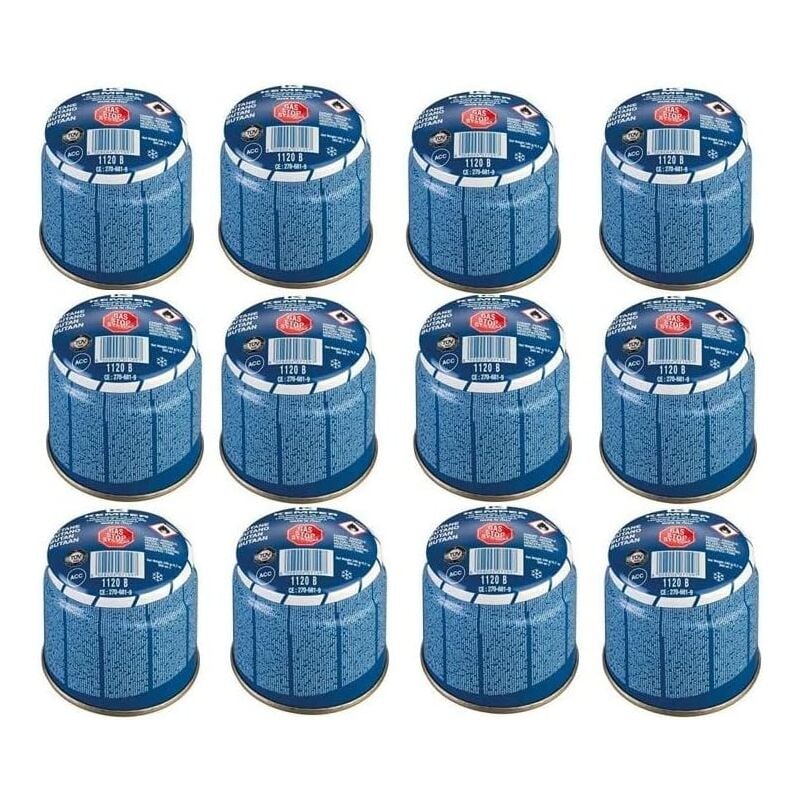 foto del prodotto kemper confezione da 12 cartucce gas 190 g butano perforabile sicurezza stop gas