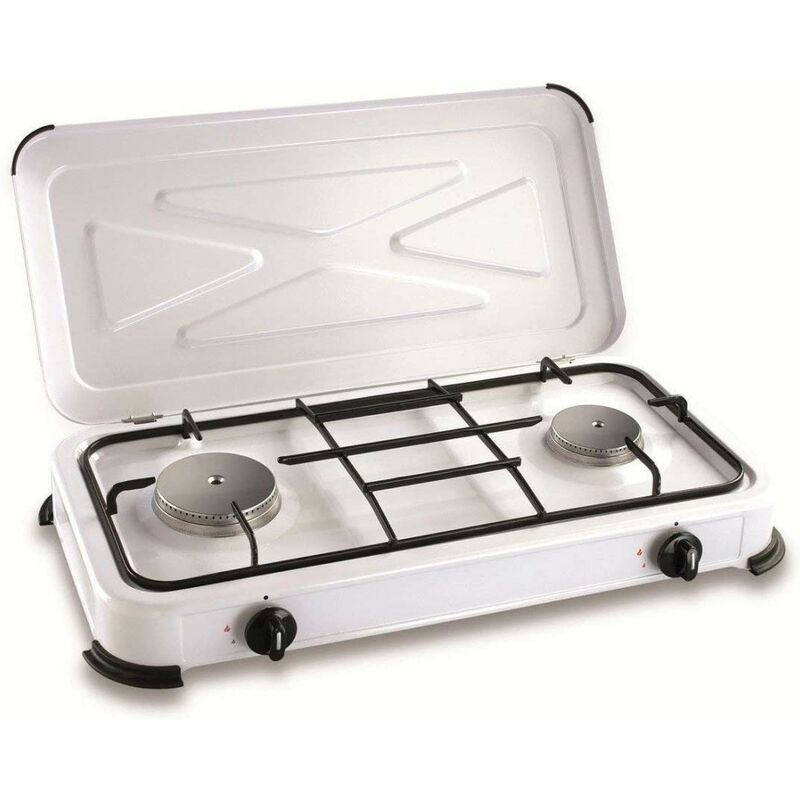 foto del prodotto kemper fornello 2 fuochi smaltato con coperchio potenza 2,6 kw