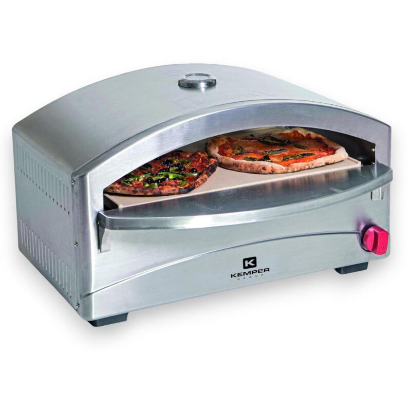 foto del prodotto kemper forno per pizza a gas in acciaio 4800w cottura su pietra da esterno