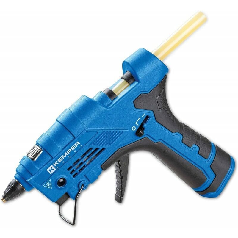 foto del prodotto kemper pistola per colla a gas ricaricabile 41,6 w, accensione piezoelettrica 2 bastoncini di colla 12 mm