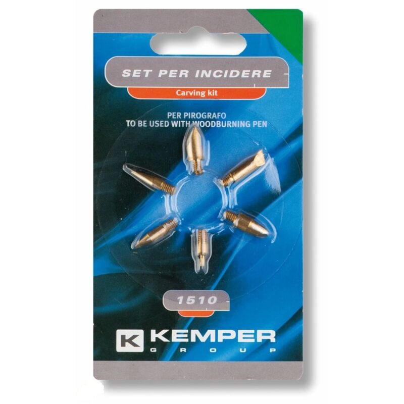foto del prodotto kemper set 6 accessori per incidere e pirografare