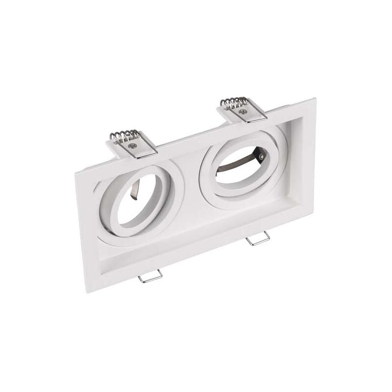 foto del prodotto kenai faretto da incasso doppio rettangolare orientabile bianco l. 17,2cm