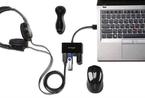 foto del prodotto kensington hub a 4 porte usb 3.0 uh4000 nero