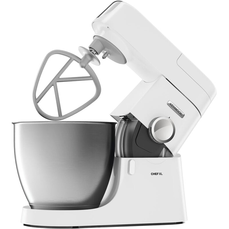 foto del prodotto kenwood chef xl impastatrice planetaria kvl4100w, 3 ganci e fruste per impastare, montare e miscelare, ciotola da 6.7 l, lavabile in lavastoviglie,