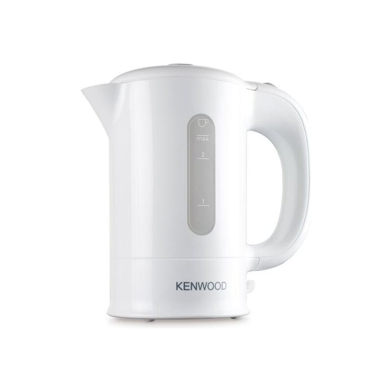 foto del prodotto kenwood jkp250 bollitore elettrico da viaggio 0,5 l, 650 w, doppia tensione 120 220v, filtro removibile, include 2 tazze e 2 cucchiaini, bianco