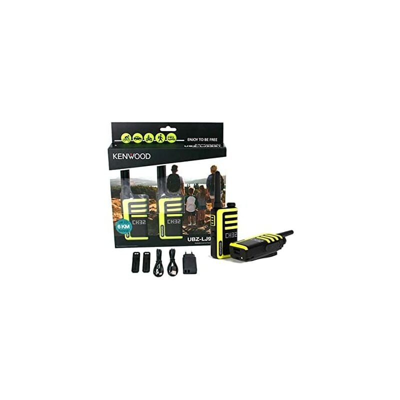 foto del prodotto kenwood ubz lj9set pmr446 fm kit radio 2 pezzi , nessuna registrazione o tassa, portata fino a 6 km, 32 canali