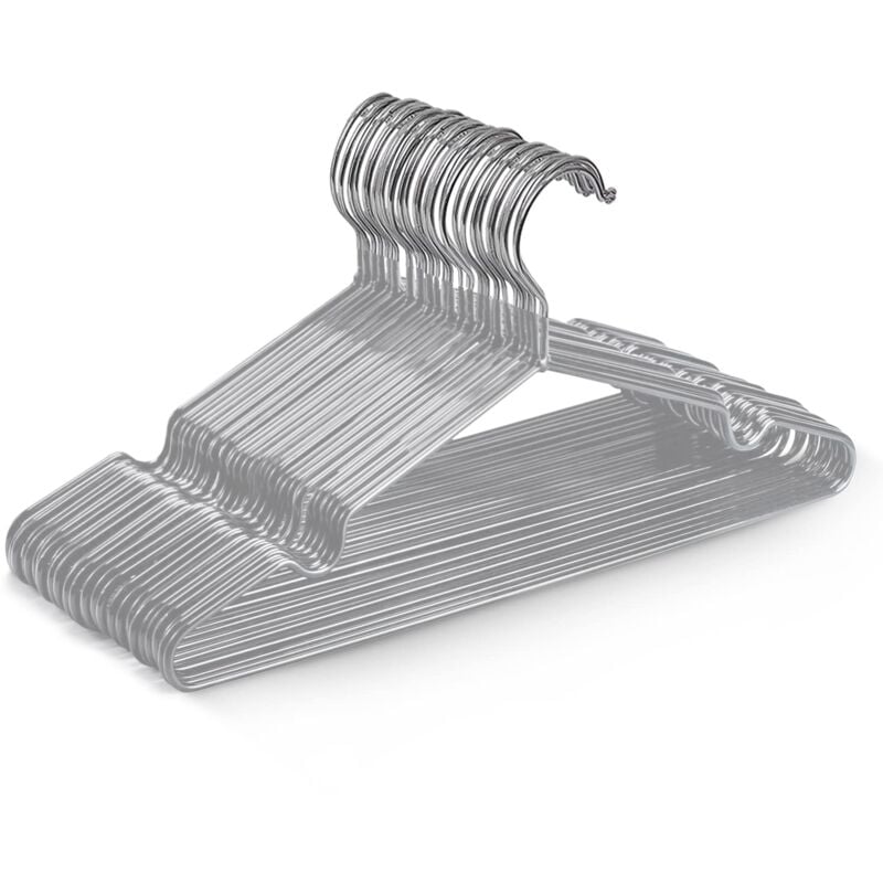 foto del prodotto keplin grucce metallo premium rivestito in gomma confezione da 20, salvaspazio, organizzazione, robuste stampelle abiti per armadi, stand