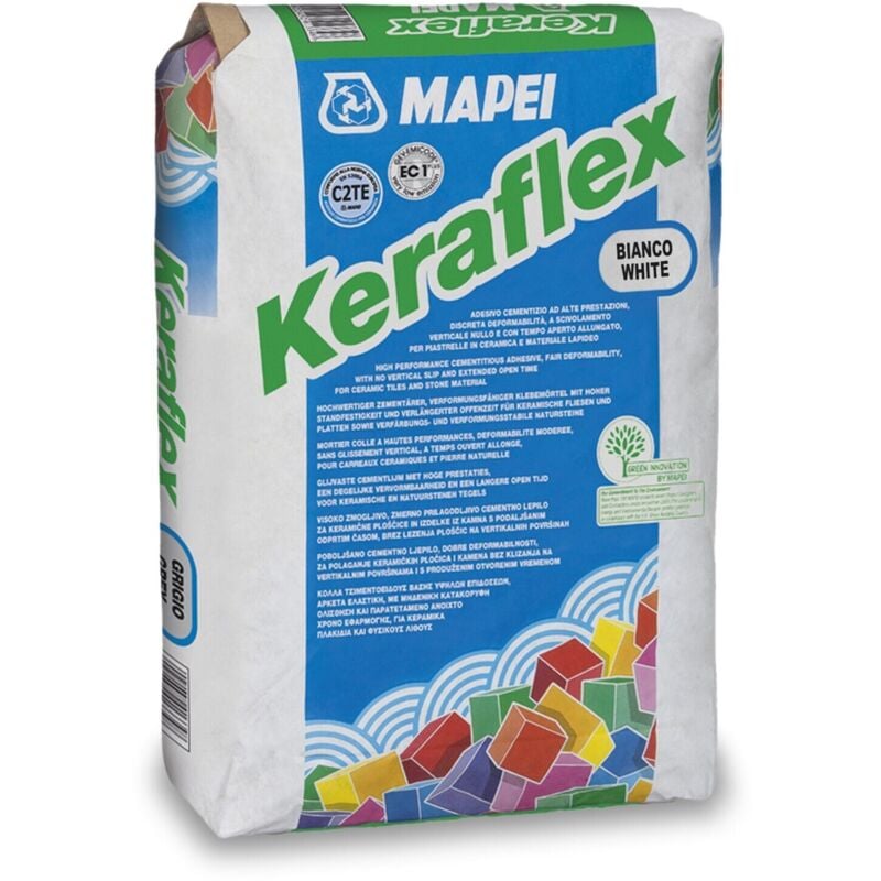 foto del prodotto keraflex adesivo cementizio piastrelle classe c2te 25 kg bianco mapei