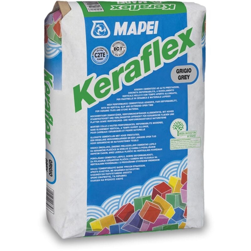 foto del prodotto keraflex adesivo cementizio piastrelle classe c2te 25 kg grigio mapei