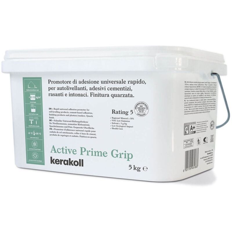 foto del prodotto kerakoll active prime grip primer adesione rapido finitura quarzata 5 kg
