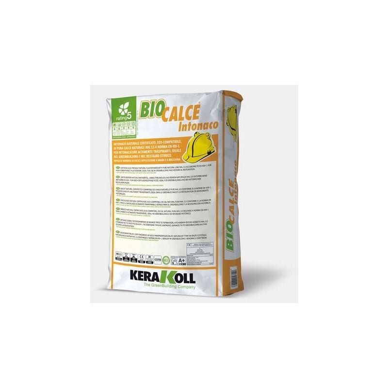 foto del prodotto kerakoll biocalce sacco kg. 25 intonaco naturale certificato di calce naturale nhl 3.5