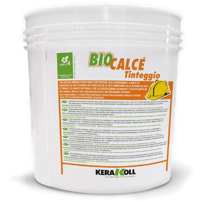 foto del prodotto kerakoll biocalce tinteggio murale naturale certificato traspirante 4 lt
