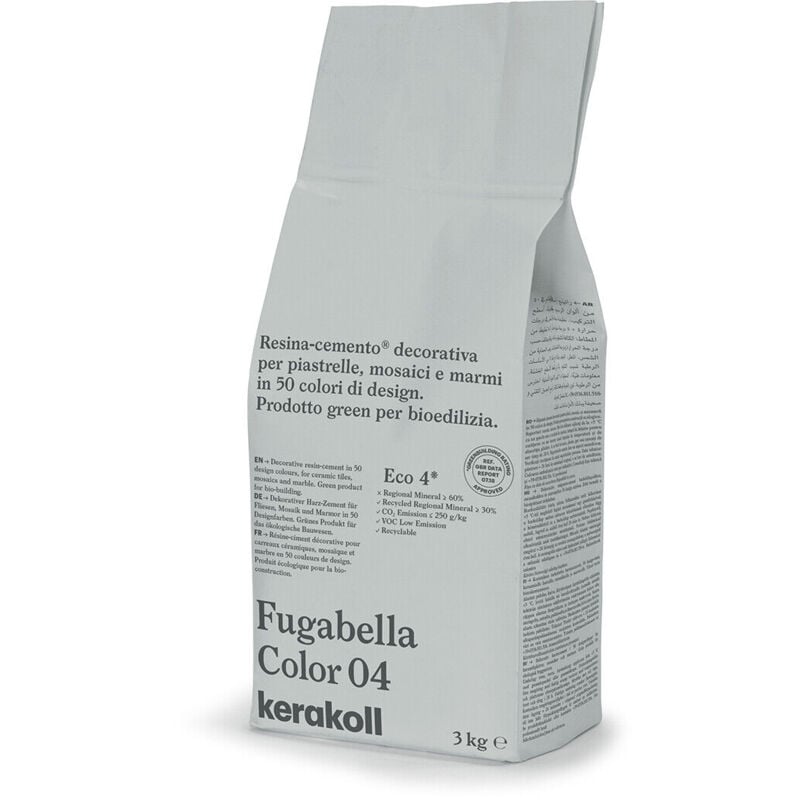foto del prodotto kerakoll fugabella color 04 resina stucco piastrelle mosaici marmi 3 kg