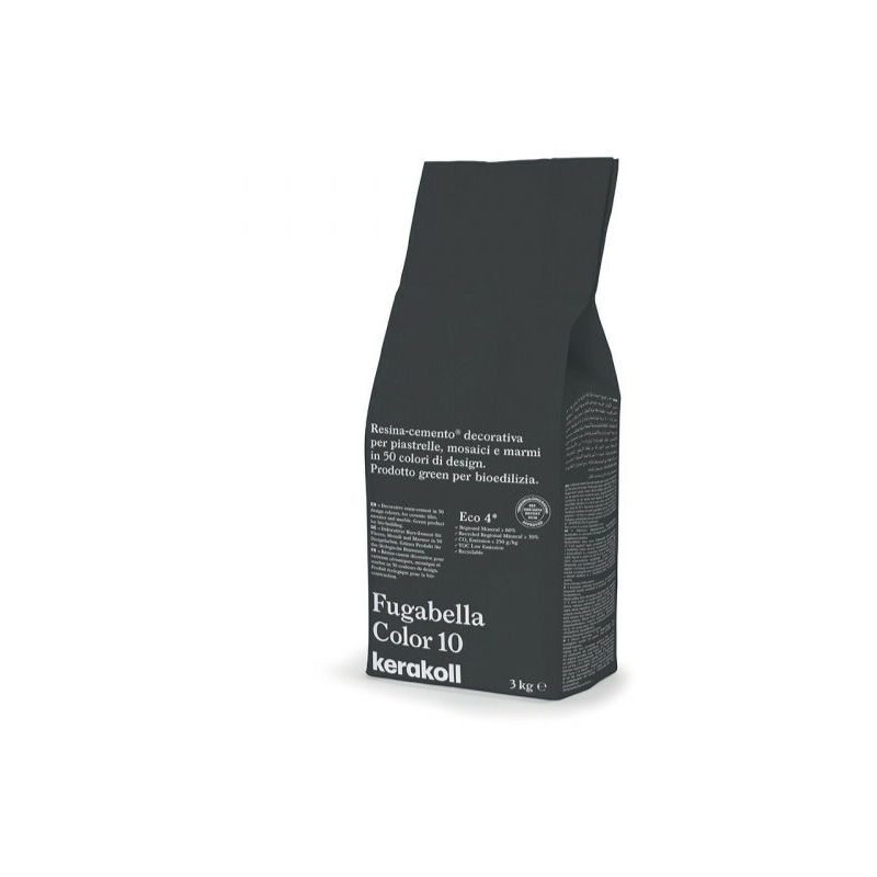 foto del prodotto kerakoll fugabella color 10 fugante ibrido in resina cemento decorativo per la stuccatura di piastrelle mosaici e marmi 3 kg. 36910