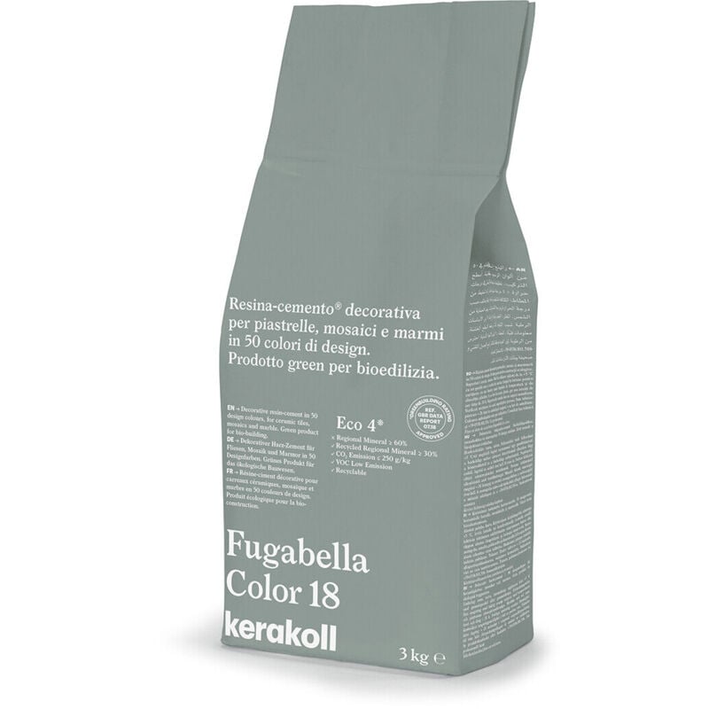 foto del prodotto kerakoll fugabella color 18 resina stucco piastrelle mosaici marmi 3 kg