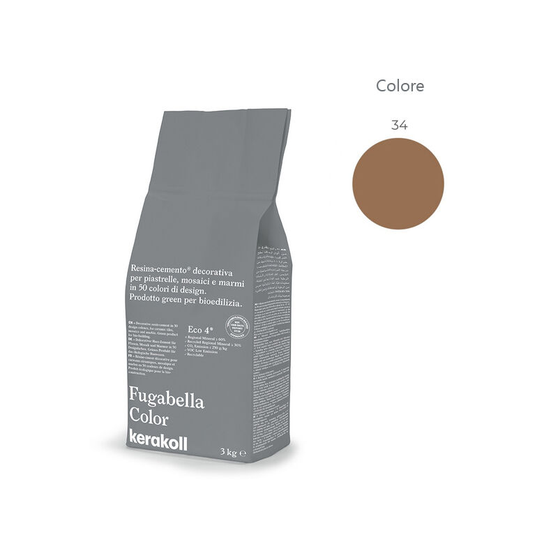 foto del prodotto kerakoll fugabella color 34 stucco fugante sacco 3 kg
