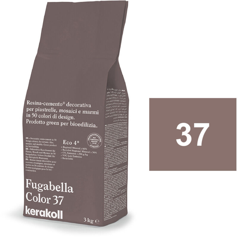 foto del prodotto kerakoll fugabella color 37 resina stucco piastrelle mosaici marmi 3 kg