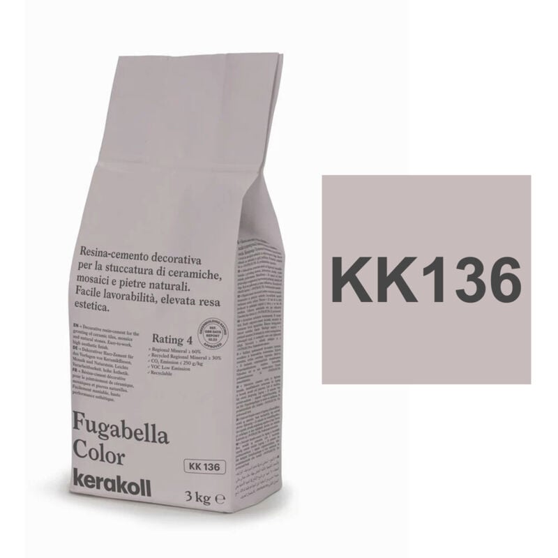 foto del prodotto kerakoll fugabella color kk136 resina stucco piastrelle mosaici marmi 3 kg