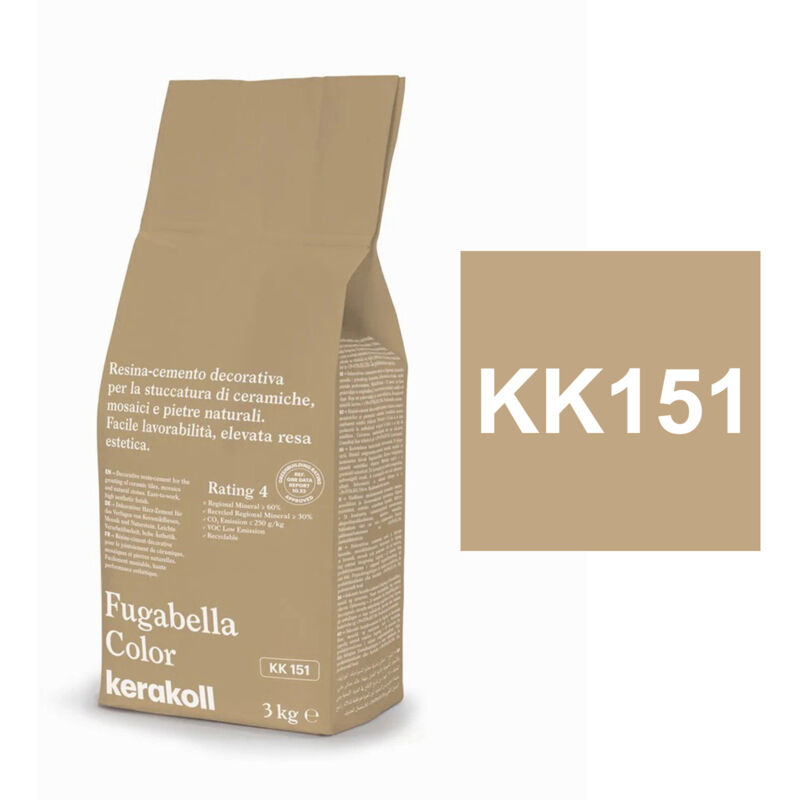 foto del prodotto kerakoll fugabella color kk151 resina stucco piastrelle mosaici marmi 3 kg