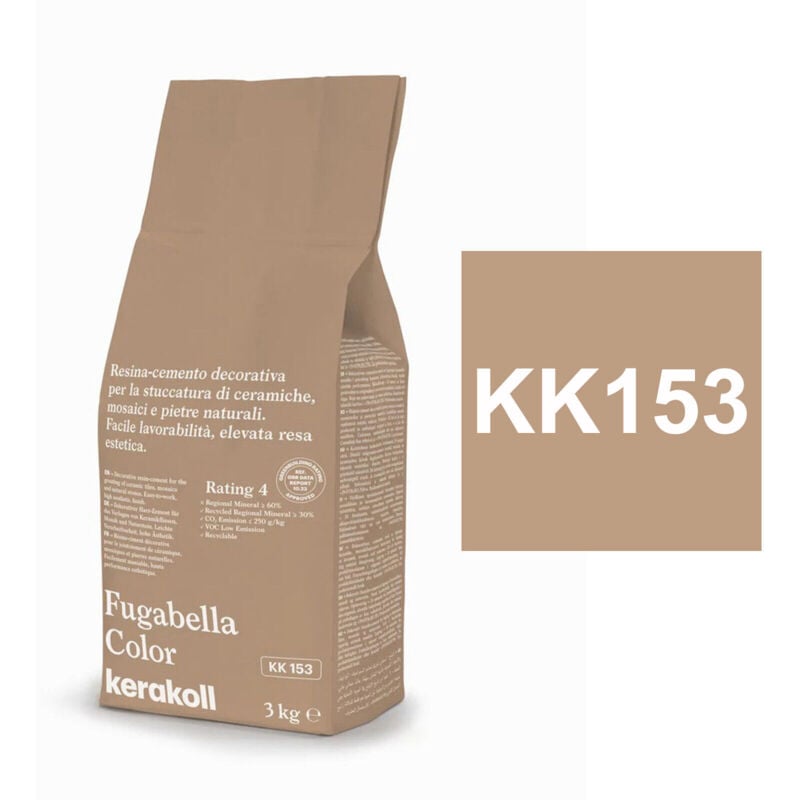 foto del prodotto kerakoll fugabella color kk153 resina stucco piastrelle mosaici marmi 3 kg