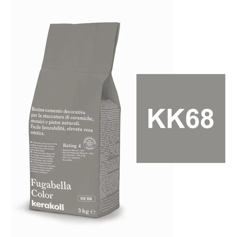 foto del prodotto kerakoll fugabella color kk68 resina stucco piastrelle mosaici marmi 3 kg