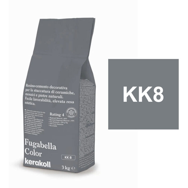 foto del prodotto kerakoll fugabella color kk8 resina stucco piastrelle mosaici marmi 3 kg