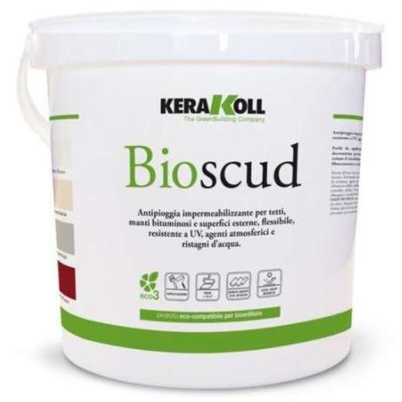 foto del prodotto kerakoll guaina bioscud impermeabilizzante bianco 5kg decorativa cool roof