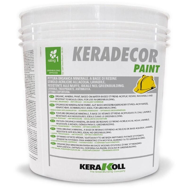foto del prodotto kerakoll keradecor paint pittura stirolo acrilica lavabile 4lt