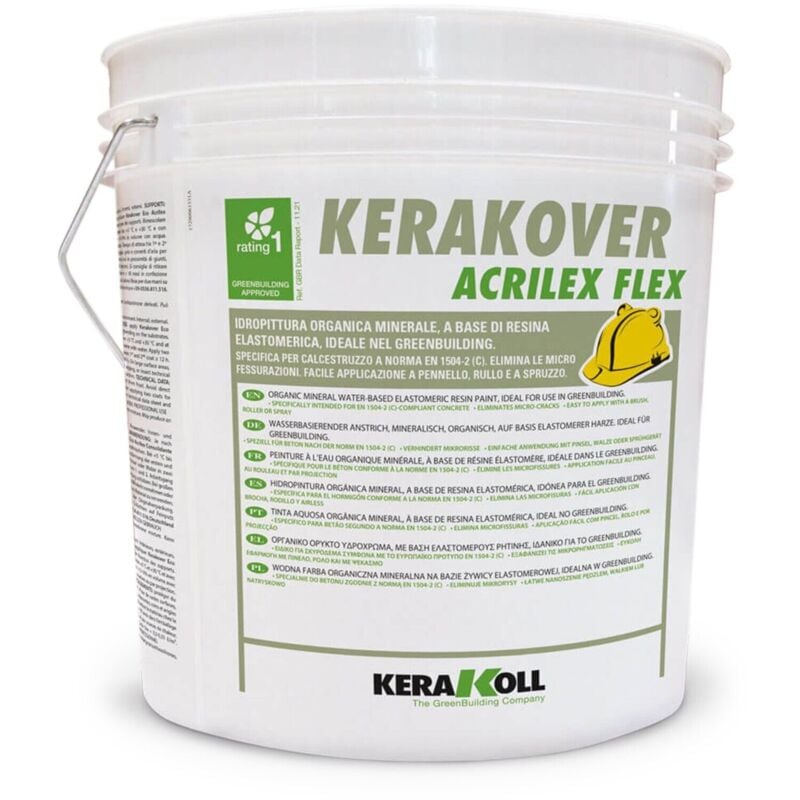 foto del prodotto kerakoll kerakover acrilex flex pittura organica minerale elastica 14 lt