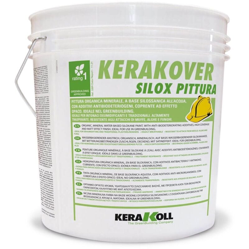 foto del prodotto kerakoll kerakover silox pittura superlavabile silossanica all acqua 14 lt