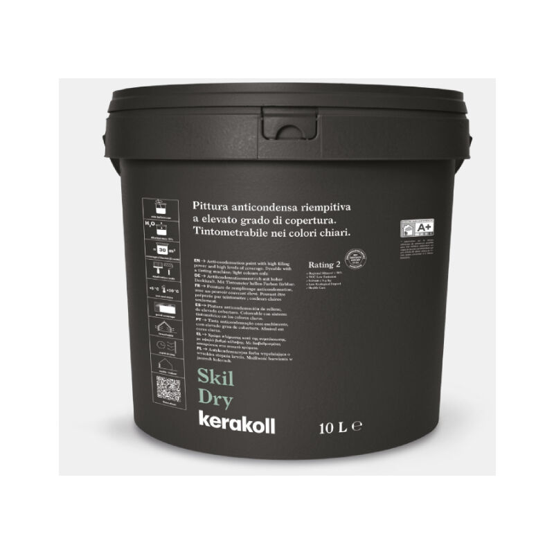 foto del prodotto kerakoll pittura termica anticondensa resistente alle muffe skil dry white 4lt