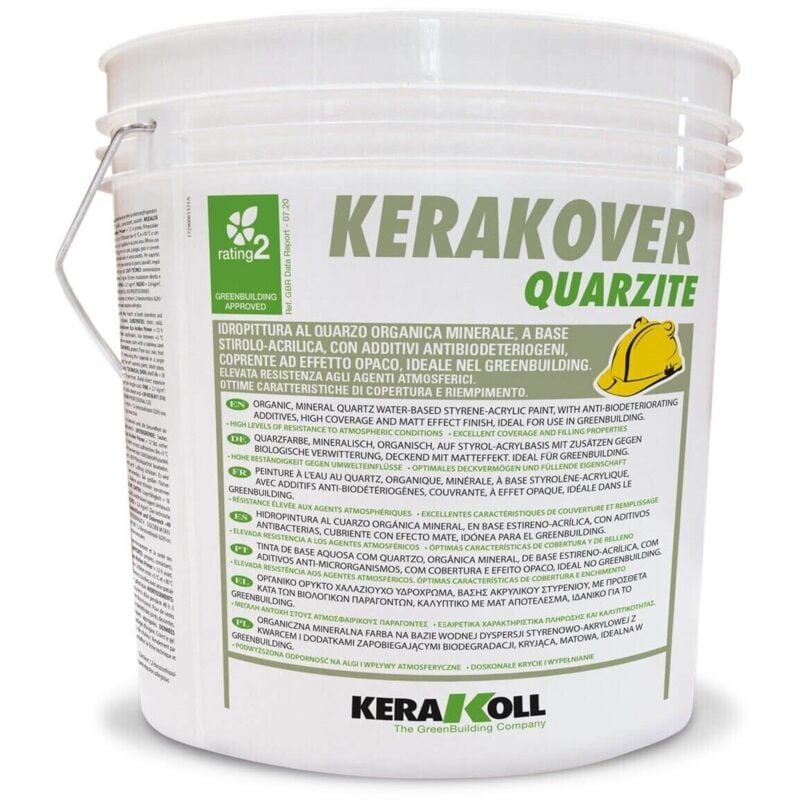 foto del prodotto kerakover quarzite 14lt idropittura effetto opaco colore bianco