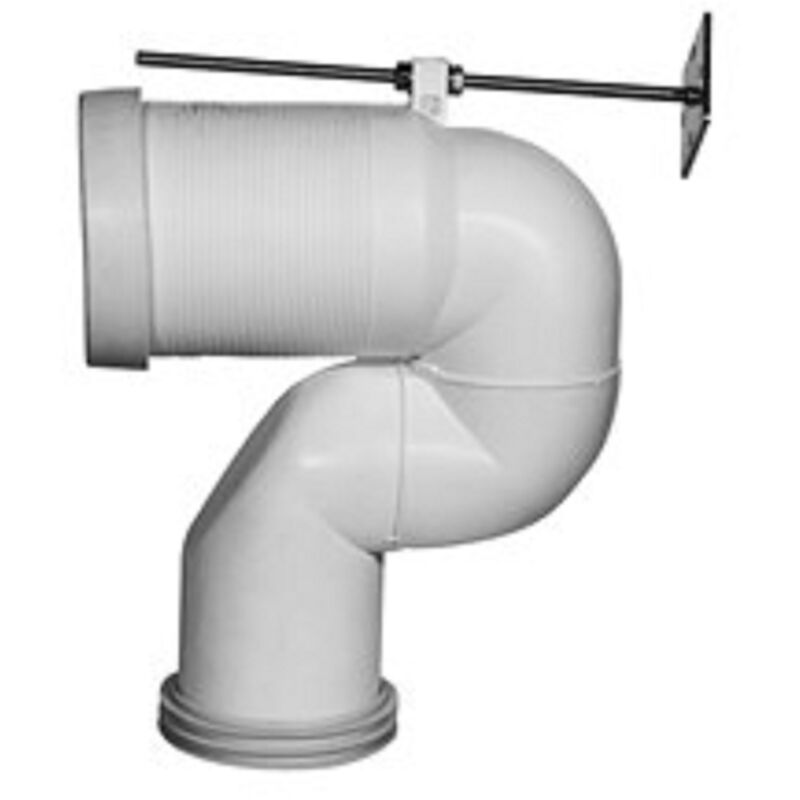 foto del prodotto kerasan curva tecnica per scarico a terra variabile di ceramica