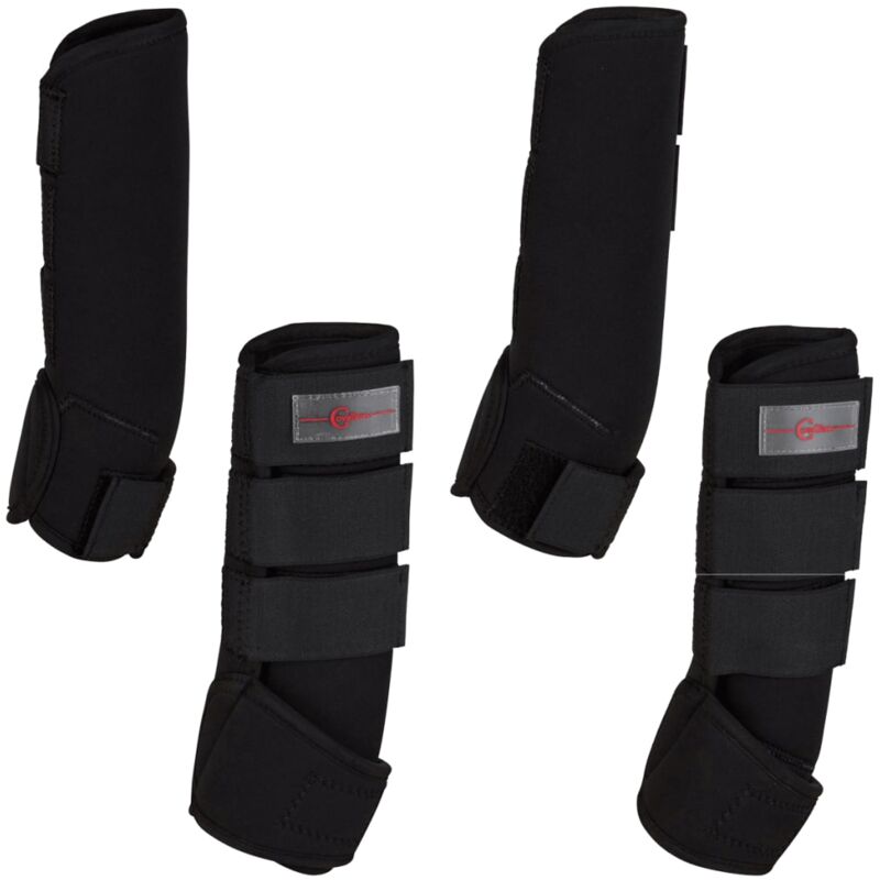 foto del prodotto kerbl 4 pz set paranocche per cavalli neri 320133