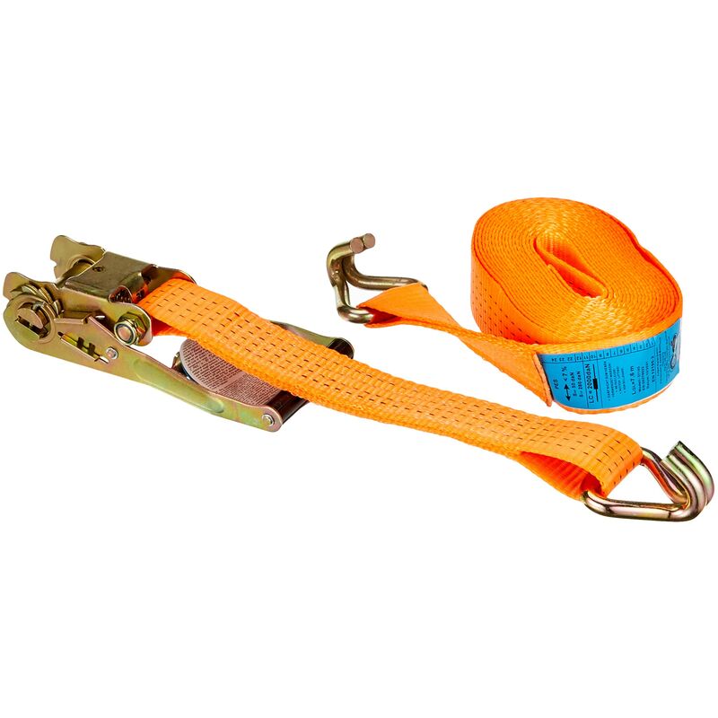 foto del prodotto kerbl cravatta a cricchetto, due parti, 50 mm x 8 m, 2000 kg 4000 kg, arancione