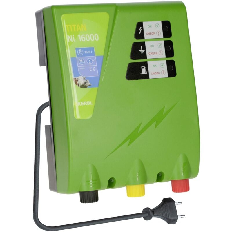 foto del prodotto kerbl dispositivo per recinzioni titan ni 16000, 16.0 j, alimentatore di rete 230 v