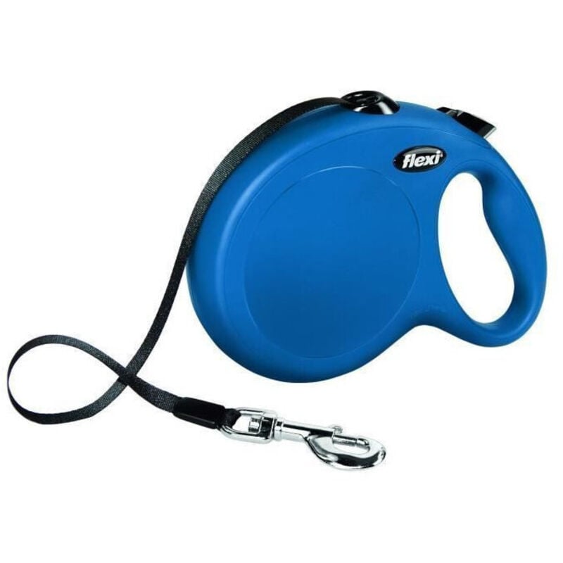 foto del prodotto kerbl guinzaglio a nastro flexi newclassic l - lunghezza 8 m - peso massimo 50 kg - blu - per cani