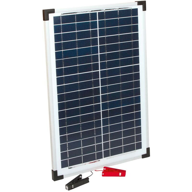 foto del prodotto kerbl modulo solare 25w per recinzioni elettriche 12v con supporto zincato
