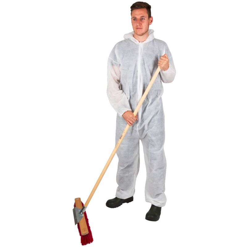 foto del prodotto kerbl tuta usa e getta colore blu, taglia xxxl, protezione da polvere e sporco, con cappuccio, elastico 3479