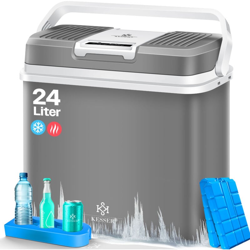 foto del prodotto kesser 24 litri frigorifero raffredda e riscalda frigorifero termoelettrico 12 volt e 230 volt mini frigorifero per auto e campeggio