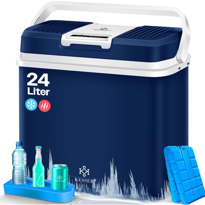 foto del prodotto kesser 24 litri frigorifero raffredda e riscalda frigorifero termoelettrico 12 volt e 230 volt mini frigorifero per auto e campeggio