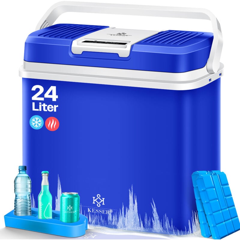 immagine 0 del prodotto kesser 24 litri frigorifero raffredda e riscalda frigorifero termoelettrico 12 volt e 230 volt mini frigorifero per auto e campeggio blu