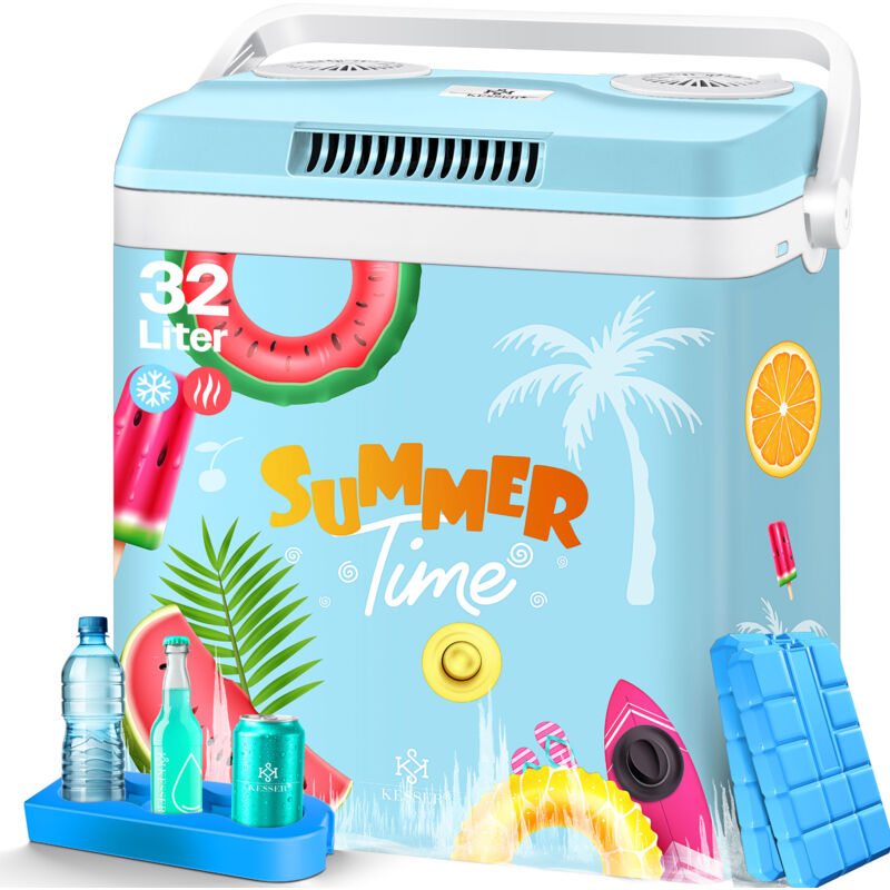 foto del prodotto kesser 32 l cool box 12v 230v plug mini frigo scaldino termoelettrico 32 litri colorato