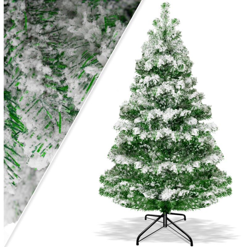 foto del prodotto kesser albero di natale artificiale abete stampato a iniezione pe 140cm neve 