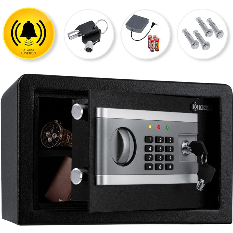 foto del prodotto kesser cassaforte elettrica incl. box batteria cassaforte elettronica 3x chiusura a doppia mandata cassaforte a muro a pavimento cassaforte per