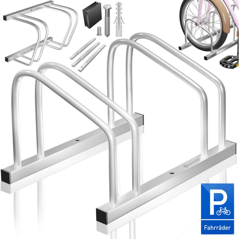 foto del prodotto kesser cavalletto per biciclette con cartello di parcheggio incluso cavalletto multiplo con distanza tra le ruote di 37 cm per pneumatici di
