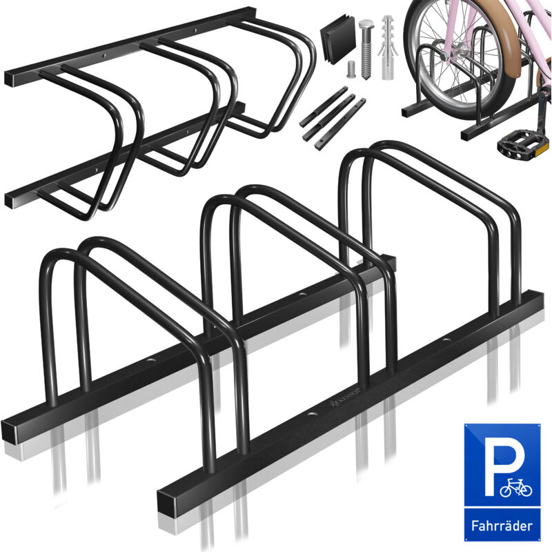 foto del prodotto kesser cavalletto per biciclette con segnale di parcheggio incluso cavalletto multiplo con distanza tra le ruote di 37 cm per pneumatici di