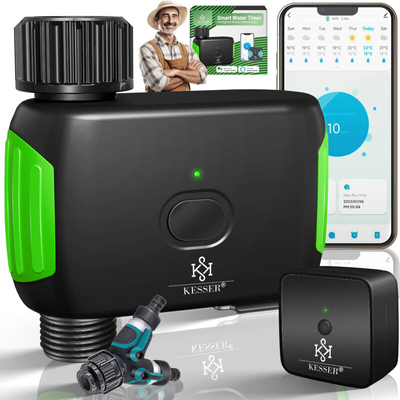 foto del prodotto kesser controllo dell irrigazione con wlan wifi computer di irrigazione per giardino e balcone app di irrigazione automatica e controllo vocale