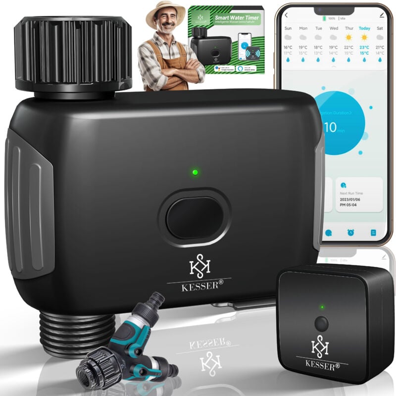 foto del prodotto kesser controllo dell irrigazione con wlan wifi computer di irrigazione per giardino e balcone app di irrigazione automatica e controllo vocale