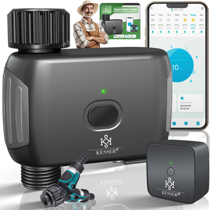 foto del prodotto kesser controllo dell irrigazione con wlan wifi computer di irrigazione per giardino e balcone app di irrigazione automatica e controllo vocale